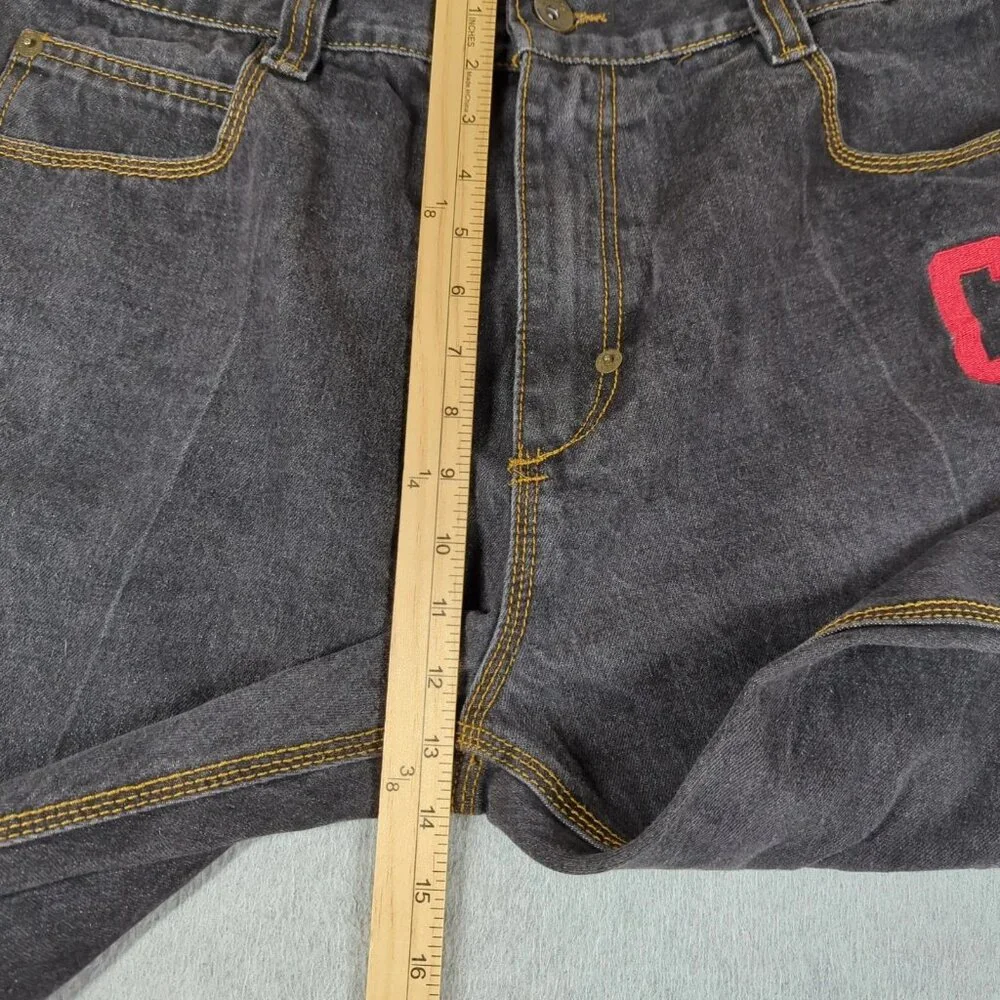 Coogi Jeans Mens 42x34 (Actual 40x32) Black Embroidered Baggy Hip Hop Y2K - Picture 7 of 11
